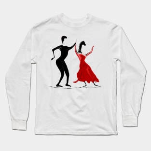 Flamenco Dance Tango Dancers Long Sleeve T-Shirt